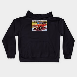 Classic Orange Ford Bronco Kids Hoodie